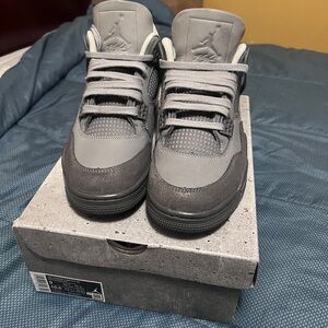 Mens Cement Gray Jordan 4s Sneakers